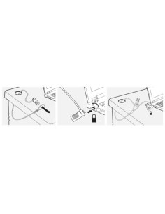 Ewent cable seguridad para portatil. 1,5m con candado EW1241 2