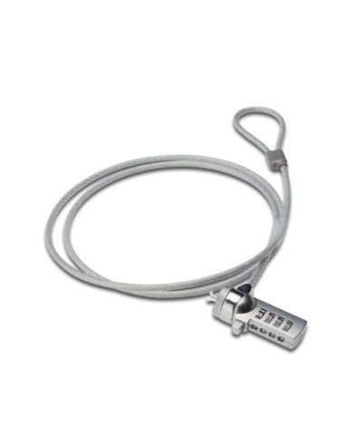 Ewent cable seguridad para portatil. 1,5m con candado EW1241