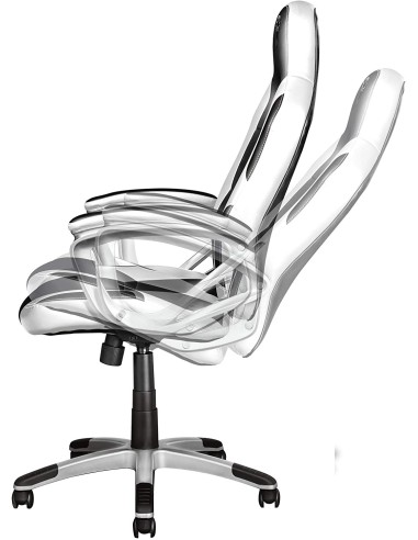 Silla Trust Gaming GXT 705 Ryon Giratoria Reclinable Blanco