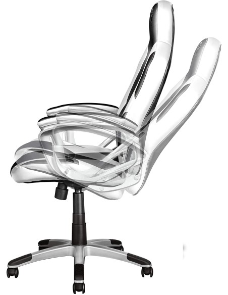 Silla Trust Gaming GXT 705 Ryon Giratoria Reclinable Blanco