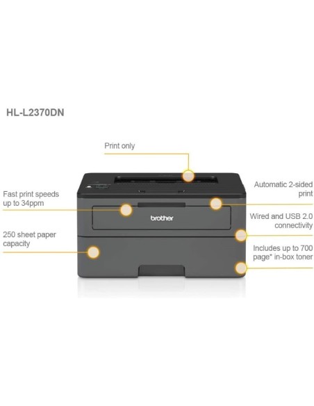 Ofertón Impresora Laser Brother HLL2370DN Duplex Ethernet