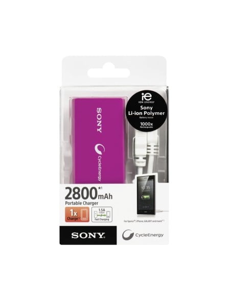 Sony CP-V3 - Batería cargadora portátil para smartphone (2800 mAh) - Electrónica - Kiwiku.com