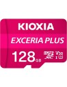 KIOXIA Tarjeta de Memoria Micro SD con Adaptador Exceria Plus Rosa Clase 10 UHS-I U3 128 GB