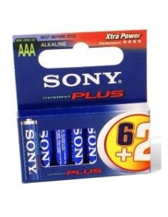 Sony 6+2 AAA Stamina Plus - Pilas (Alcalino, Cilíndrico, 1,5V) Azul: Kiwiku.com: Electrónica