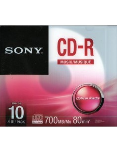 Sony 10CRM80SS - Pack de 10 unidades de CD-R vírgenes: Sony: Kiwiku.com: Informática