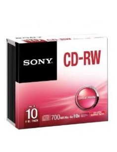 Paquete de 10 CD-RW de 700 MB de alta velocidad