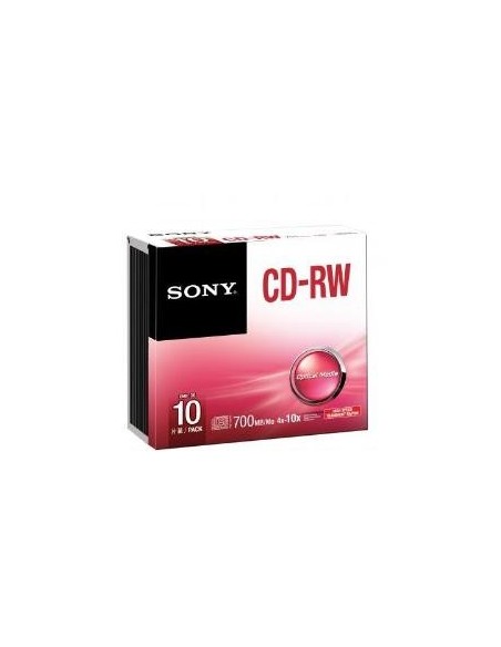 Paquete de 10 CD-RW de 700 MB de alta velocidad