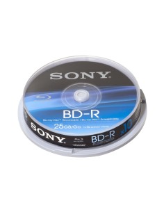 Sony 10BNR25SP - Paquete de 10 discos Blu-ray grabables 25 GB