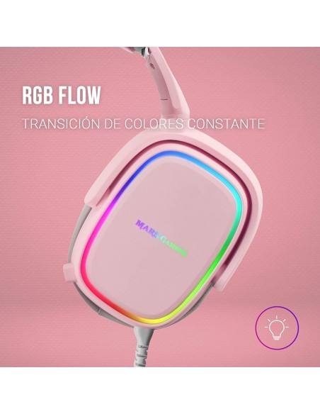 Comprar Auriculares Mars Gaming Mhax RGB Jack 3,5mm Rosa