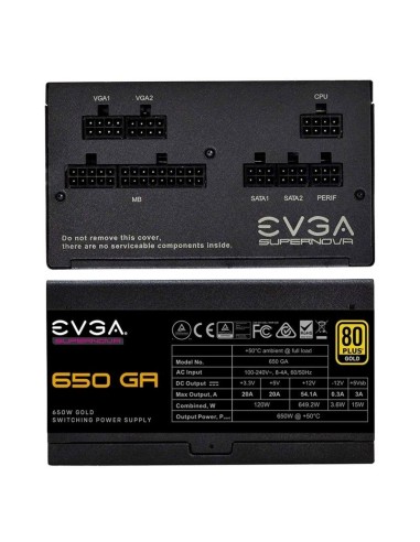 Fuente de Alimentación Evga Supernova 650 GA 650w 80 plus Gold