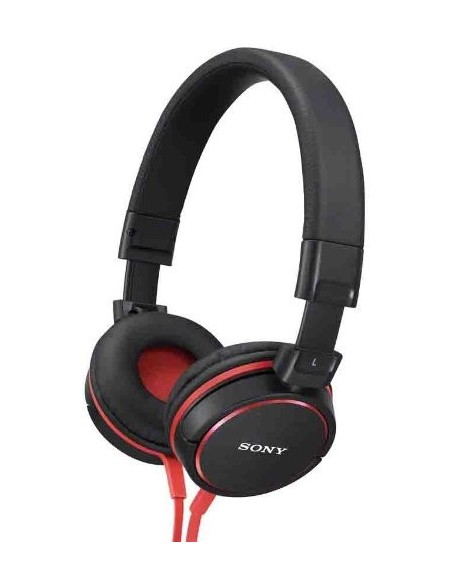 Sony MDRZX600R - Auriculares de diadema abiertos, negro y rojo