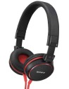 Sony mdrzx600r - auriculares de diadema abiertos, negro y rojo