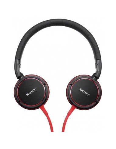 Sony MDRZX600R - Auriculares de diadema abiertos, negro y rojo