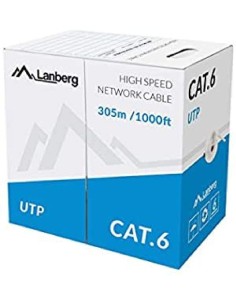 Lanberg Bobina de Cable Rj45 Cat6 Utp Awg23 305m Gris