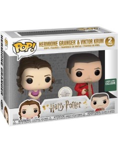 Set 2 Figuras Funko POP Harry Potter - Hermione y Krum Yule