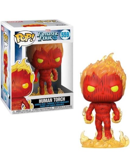 Figura Funko POP Marvel Los 4 Fantásticos - Hombre Antorcha