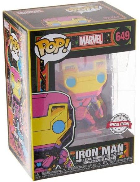 Figura Funko POP Marvel Black Light Iron Man 48846