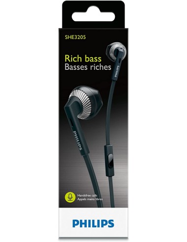 Mejor Precio en Auriculares Philips SHE3205BK Microfono Negro