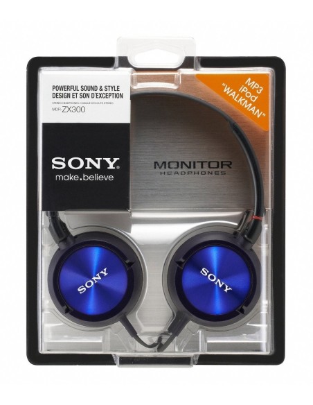 Sony MDRZX300L - Auriculares de diadema abiertos, negro y azul: Sony: Kiwiku.com: Electrónica