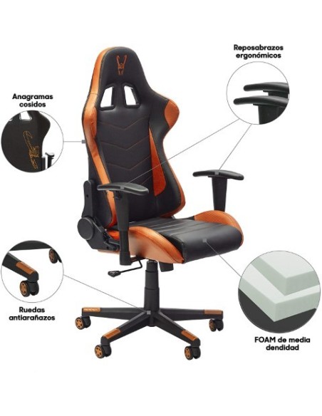 Mejor Precio en Silla gaming woxter stinger station naranja