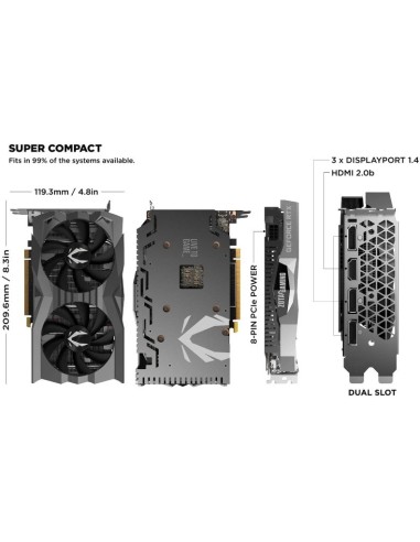 Oferta Zotac GTX 1660 Super Amp Edition 6Gb ZT-T16620D-10M
