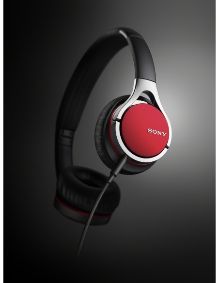 Sony MDR10RC - Auriculares de diadema cerrados con micrófono control remoto integrado rojo