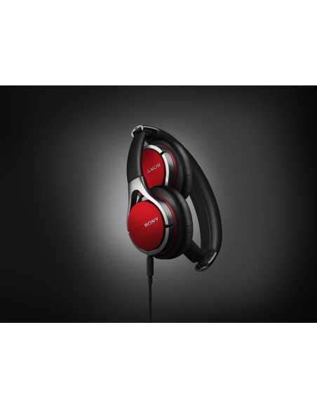 Sony MDR10RC - Auriculares de diadema cerrados con micrófono control remoto integrado rojo