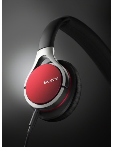Sony MDR10RC - Auriculares de diadema cerrados con micrófono control remoto integrado rojo