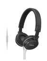 Sony mdr-zx610ap - auriculares de diadema cerrados con micrófono negro