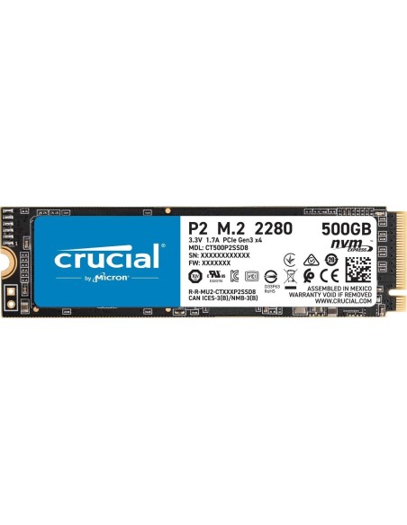 Oferta Crucial P2 500Gb 3D Nand Nvme M.2 SSD Pcie CT500P2SSD8