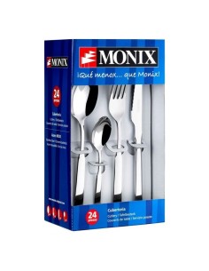 Oferta Set 24 Piezas Cubiertos Monix M180974 Acero Inoxidable 2