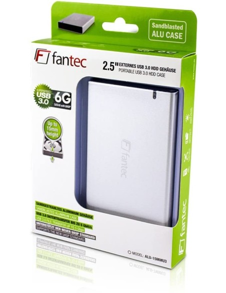 Carcasa Disco 2,5" Fantec ALU15MMU3 Plata Aluminio USB 1785