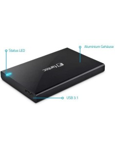 Carcasa Disco Fantec ALU-25B31 black 2,5  USB Aluminio 1837 2
