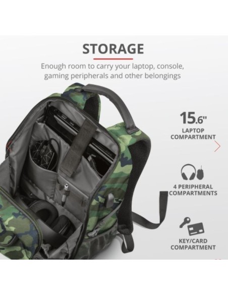 Oferta Mochila Gaming Gxt 1255 Outlaw 15.6'' Camuflaje Trust