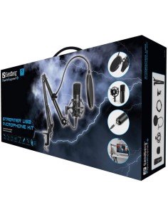 Oferta Sandberg Kit Microfono Streamer USB Negro 126-07 2