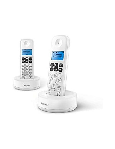 Ofertón Teléfono Inalámbrico Philips D1612W/34 Duo Blanco