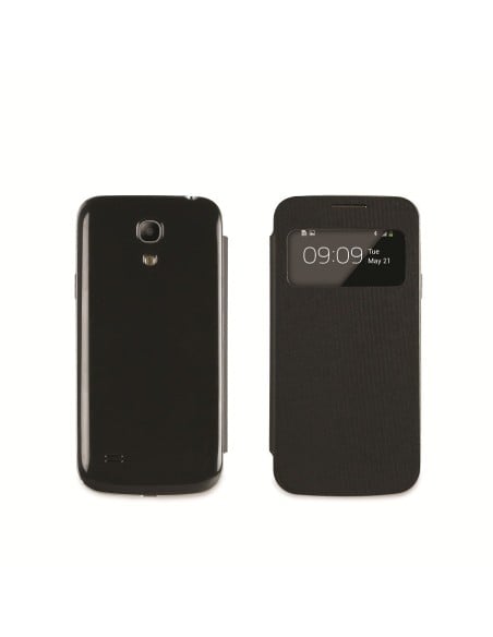 funda folio negra con ventana samsung galaxy s4 mini i9190 muvit