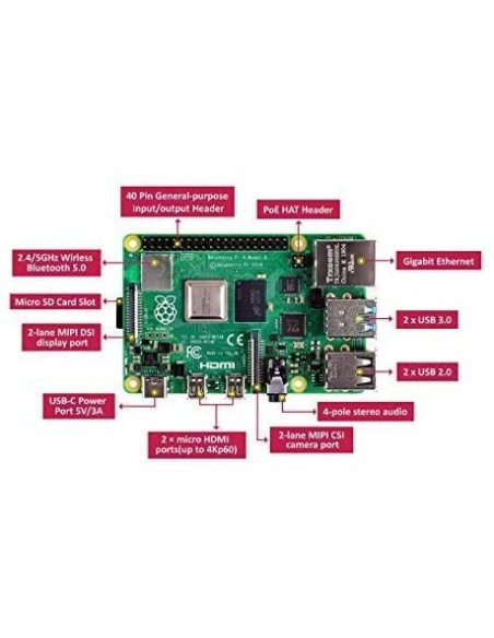 Oferta Placa Raspberry Pi base 4 Modelo B 4Gb 1822096