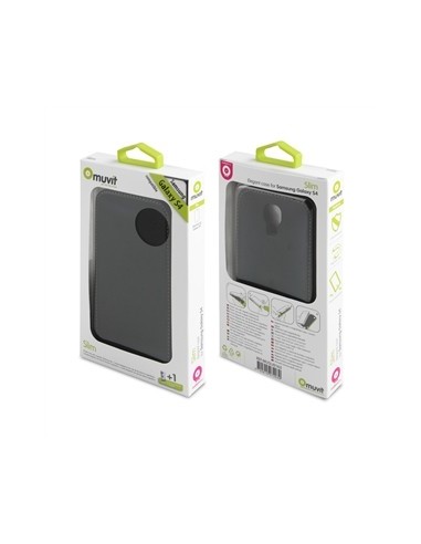 funda slim negra con protector de pantalla samsung galaxy s4 muvit MUSLI0163 kiwiku.com