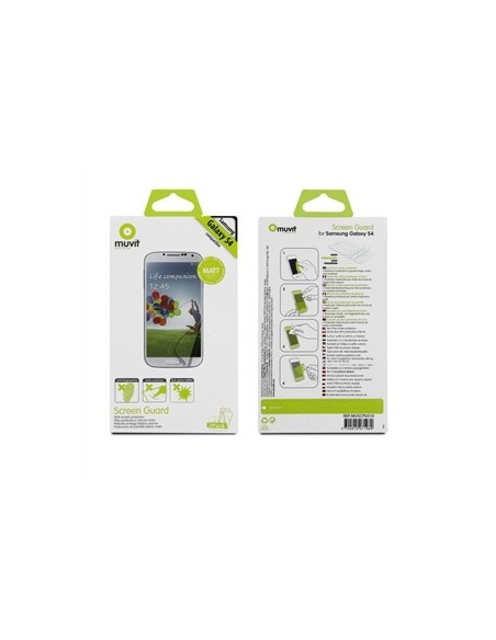 set de dos protectores de pantalla mate samsung galaxy s4 muvit