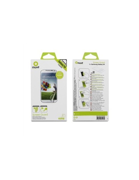 Muvit MUSCP0309 - Set de 2 protectores de pantalla para Samsung Galaxy S4 i9500: Kiwiku.com: Electrónica