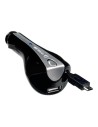 Cargador coche enrollable   usb micro usb