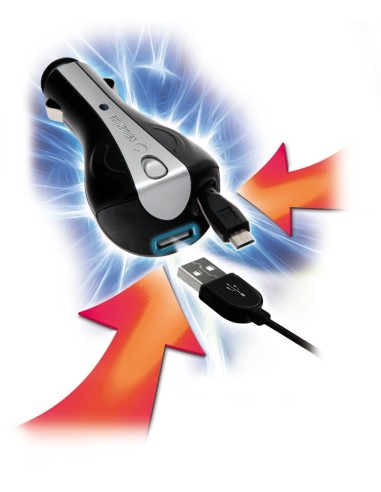Cargador coche enrollable   usb micro usb