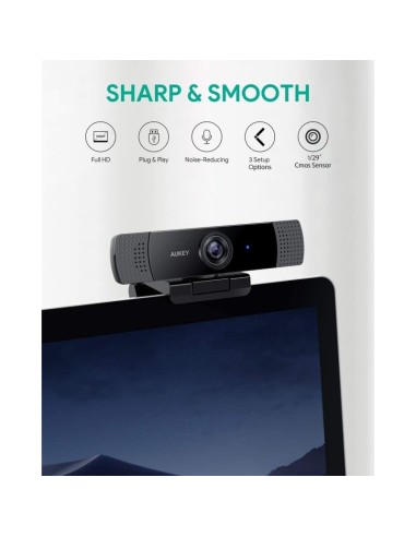 Ofertón AUKEY PC-LM1E Aukey Webcam FullHD USB