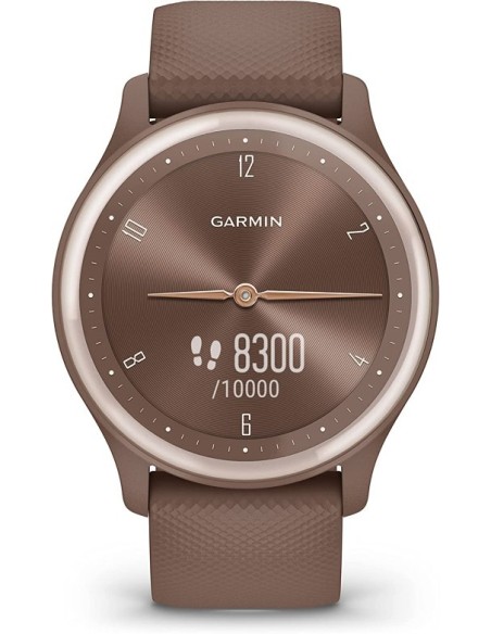 Smartwatch Garmin Vivomove Sport Marron GPS Oro Melocotón y Cacao