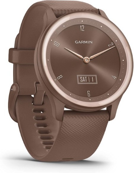 Smartwatch Garmin Vivomove Sport Marron GPS Oro Melocotón y Cacao