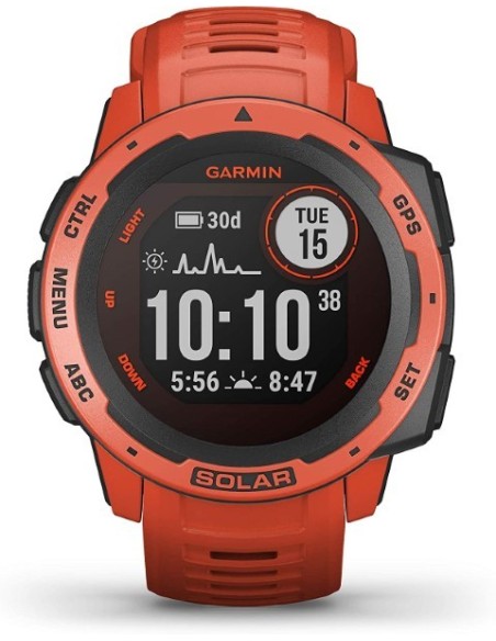 Oferta - Smartwatch Garmin Instinct Solar Rojo. 010-02293-20