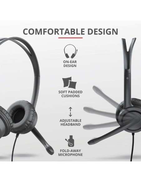 Trust Mauro Auriculares de diadema cerrados micrófono USB 17591