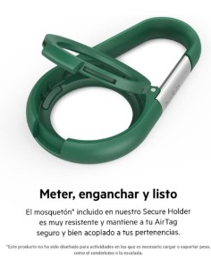 Oportunidad Belkin Funda con Mosquetón para Apple AirTag Verde 2