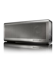 Braven 850 - Altavoces inalámbricos portátiles de aluminio plateado